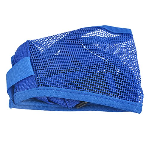 Hoomall-Adjustable-Mesh-Soft-Fit-Dog-MuzzleSafety-Pet-Dog-Mouth-Set-Blue-M
