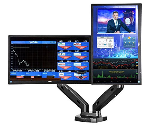 Tischhalter F160 fuer Bildschirm, Monitor 17″-27″, 360° drehbar, schwankbar, hoehe stellbar, mit Gasdruckfedergelenk - 3