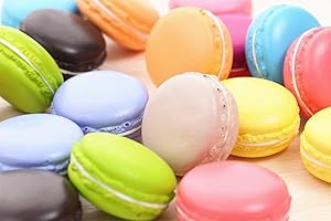GIVBRO, Piccoli macarons finti, decorazioni a tema pasticceria da esporre sui mobili, 12 pezzi