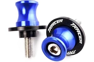 QJY-MOTOR PART-STORE 2pcs Diabolos M6 Tornillos CNC Aluminio para Tracer 900/GT Tracer 700/GT Tracer 7/GT Tracer 9/GT -Azul