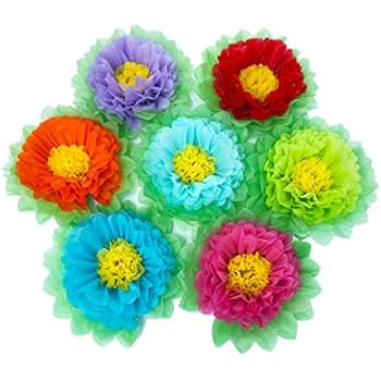 Nicrolandee Set Di 6 Grandi Fiori Di Carta Velina