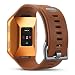 Produktbild Ionic Uhrenarmband, Klassisches Silikon-Sportarmband Kuxiu mit eingebautem Schnellverschluss Verbindungsbändchen für Fitbit Ionic Smartwatch. Größen: klein (14-17 cm) und groß (17 - 20,6 cm)., braun