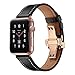 Produktbild BZLine Armband | Butterfly Schnalle Lederarmband Ersatz Uhrenarmband | Für Apple Watch Series 4 Sport-Armband 40mm/44mm| Bandlänge: 200 mm | Beige, Schwarz, Weiß, Rosa, Braun
