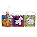 Vicky Store Infant Kid Baby Crib Gallery High-Contrast Development Puzzle Zoo Cloth Book Toy
