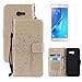Produktbild Tasche Leder für Samsung Galaxy A5 2016 A510 Hülle Klappbar und Display Schutz Folie ,OYIME Gold Katzen und Baum Muster Handyhülle zum Klappen Dünn Magnet Vollschutz Klapphülle Etui Original Flip Book Case Full Cover Bumper Zubehör Set für Galaxy A5 2016 Modell SM-A510