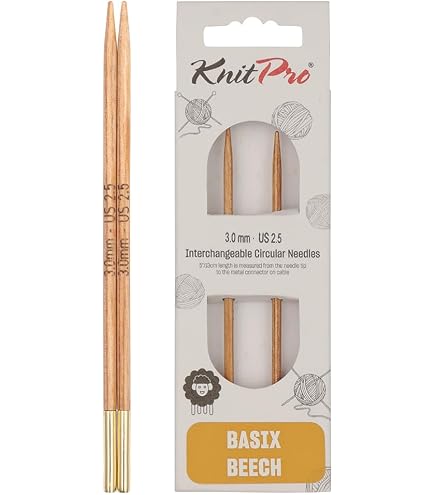 Aiguilles à Tricoter Circulaires KnitPro Basix - Bouleau, 100cm X 3,5mm - Pour Vêtements Sans Couture