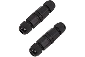 SHINY-GO Waterproof Junction Box Outdoor Connection, IP68 Sleeve Coupler for max Ø7.3 mm Cable - Pack of 2