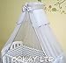 LUXURIOUS CANOPY DRAPE(320cm wide) + Holder to fit Baby Cot or Cot Bed -GREY