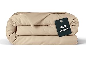 ‎TWENTY:THREE twenty:three Lyocell Deckenbezug 135x200 Creme Beige - 100% Tencel - Gewonnen aus Eukalyptus - Hochwertig - Nachhaltig - Atmungsaktiv - Luxus - Hypoallergen