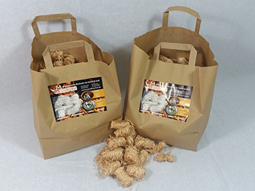 1 kg Premium Zündfüchse Bio Holzwolle Anzünder Kaminanzünder Bioanzünder Grillanzünder Ofenanzünder