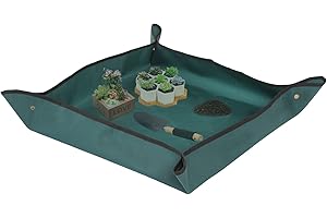 OWL FOCUS Oxford Fabric Plant Repotting Mat Waterproof Transplanting Mat Indoor Succulent Potting Mat Portable Gardening Mat (29.5" x 29.5")