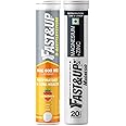 FAST&UP NAC (N-Acetylcysteine) + Vitamin C- Strawberry Flavour (Pack of 20 Effervescent Tablets), White & Fast&Up Magnesio - Restful Sleep Supplement - (20 Effervescent Tablets, Lime & Lemon Flavor)