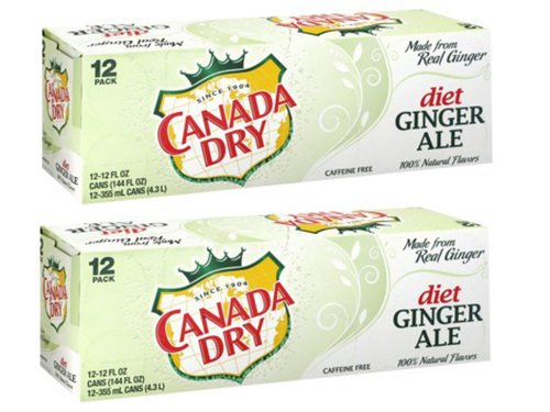 Preisvergleich Produktbild Diet Canada Dry Ginger Ale 12oz (355ml) - 24pack