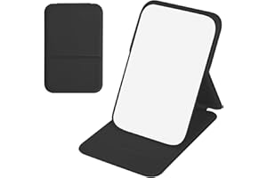 NAAPESI Reisespiegel,Faltbarer Spiegel mit Kortikale Schale,Taschenspiegel,Schminkspiegel Kinder,Spiegel Klein,Tragbarer Super HD Spiegels,Ultradünn und Langlebig Spiegels,für Zuhause,Reisenutzung (Schwarz)