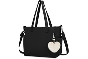 Aucuu Bolso de Mano de Pana, Tote Bag para Mujer, Bolso de la Compra con Cremallera, Bolso de Hombro Grande con para Compras Colegio Trabajar Viajar