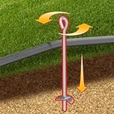 Verankerung Kangui-Kit für Trampolin 4 St Erdhacken-Halterung und Riemen-geeignet für alle Größen - 3