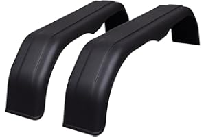 Festnight Guardabarros para Remolques Tandem Juego de 2 - Color de Negro Material de Polipropileno, 240x1500x380 mm