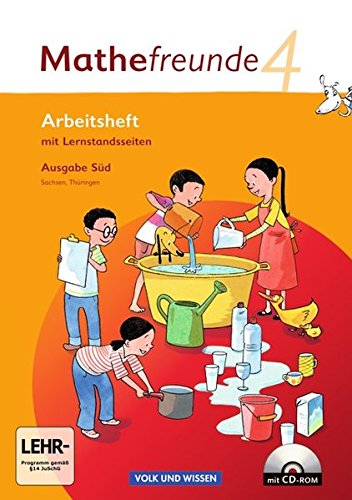 Mathefreunde 4 schuljahr arbeitsheft mit cd - rom und lernstandsseiten ausgabe süd: sachsen, thüringen