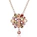 Yellow Chimes Double Flower Fine Work Swiss Cubic Zircon 18K Gold Plated Pendant for Women and Girls RS.550.00