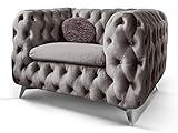 Moderner Chesterfield Sessel - Erstklassiges Sitzkomfort aus Komfortschaum und elastische Spanngurte