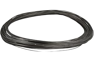 Perfeclan Alambre Colgante de cerámica Alambre de tungsteno Soporte de Herramientas de Alta Temperatura 1M de Largo para Bricolaje Bucles de joyería de cerámica, 2mm