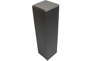 IMBALLAGGI ALIMENTARI PZ 20 Scatola Nera Porta Bottiglie (1 Bottiglia) in Cartone Ondulato Black Box for Bottles Astuccio in Carta