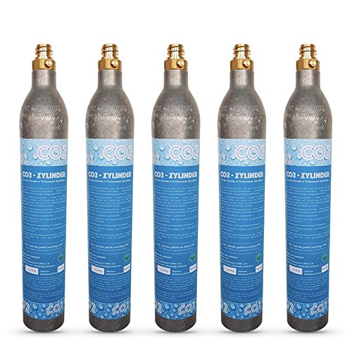 Neues Wasser Group 5 x CO2 Cylinder for SodaStream Crystal Home Soda Stream, etc. up to 60 Litres Bubble Water Filling New & Co Filled.