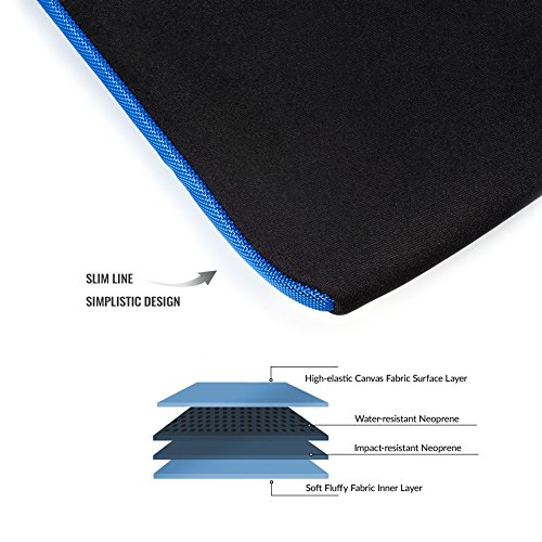 Laptop Hülsen Kasten Beutel 11-15.6 Zoll Wasser-beständiger Neopren weicher Notizbuch Computer Fall Tablette Aktenkoffer Carring Beutel-Abdeckung für Macbook Air Pro / Oberfläche / Notizbuch Computer / Tablette PC / Ultrabook durch Kilokelvin (14.1 Schwarz und Blau) - 2