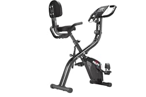 ‎RELIFE REBUILD YOUR LIFE Faltbares Heimtrainer Fahrrad Klappbar für Zuhause Magnetwiderstand Handpulssensoren Elastisches Seil mit automatischer Zugstufe Fitness X Bike Hometrainer Standfahrrad