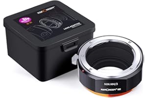 K&F CONCEPT Lente Mount Adattatore Manuale Fuoco: Compatibile con Lente Compatibile con Nikon F a Corpo Fotocamera Micro Quattro Terzi(M4/3)
