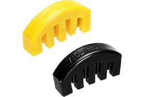 BEYEQCEZ Violine Schalldämpfer, 2 Stück Violine Dämpfer Gummi, Violine Mute Violinschalldämpfer für Geige Violine, Claw Style Professionelle Gummi Violine Dämpfer 4/4 Übungsdämpfer für Violine (Schwarz/Gelb)