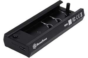 ‎SILVERSTONE SilverStone Technology TS16, Externe 10-Gb s-SuperSpeed-USB-C-3.2-Gen-2-zu-NVMe SATA-M.2-SSD-Dockingstation, die kein Werkzeug erfordert, SST-TS16 schwarz
