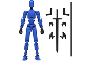 MerryXD Titan 13 Action Figure, Lucky 13 Action Figure T13 Action Figure 3D Printed Multi-Jointed Movable, Nova 13 Action Figure Dummy 13 Action Figure Toy for Boy Blue