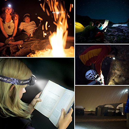 Stirnlampe, ccbetter Stirnlampen Joggen LED-stirnlampe Aufladbar USB Hellste CREE mit Rot Lampe Perfekt für Sport Jogger Bergsteigen Camping Angeln Fahrrad usw (inklusive USB Kabel + Lichtkasten) - 9