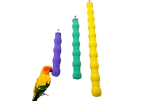 Toruiwa Perchoir Jouet à Mâcher en Pierre Ponce pour Perroquet Pigeons Perruches Petits Oiseaux