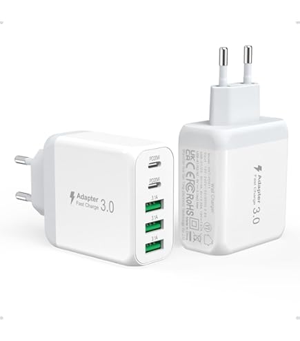 40 W USB C-oplader, 4-poorts PD QC snelvoeding