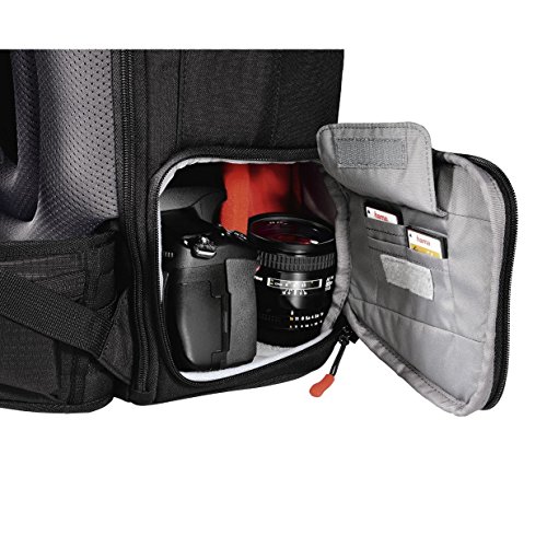 Hama Kamerarucksack für 2 DSLR Kameras und Ausrüstung (Fotorucksack, 21 L, Schnellzugriff, Tabletfach, Regenschutz, Stativhalterung, handgepäcktauglich) Kameratasche schwarz - 4