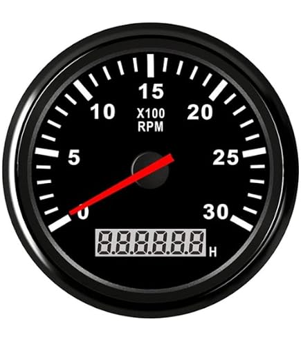 Compte-tours AUTO-STYLE 8000rpm - 52mm Noir - Pour Moteurs Essence 2-8 Cylindres