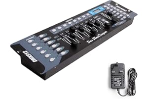 AUMIN Dmx Controller, 192CH Dmx Lighting Controller, 240 Scenes Stage Light Control Panel Front light Par lights for Editing Program Of Stage Lighting