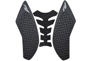 KYN Adhesivo antideslizante para depósito de gas Yamaha YZF R1 2015 2016 2017 2018 para motocicleta 3M transparente, adhesivo de agarre lateral de combustible, gas, protector (negro)