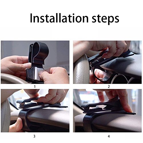 iVoler - Supporto porta cellulare da auto, con fissaggio potente, senza ventosa, per iPhone 7/7 Plus/6S/6S Plus/5S/5C/SE, Samsung Galaxy S8/S7 Edge/S6 Edge, Huawei P10/P9/P8 Lite, LG G6, GPS, lettori MP3 e altri Smatphone
