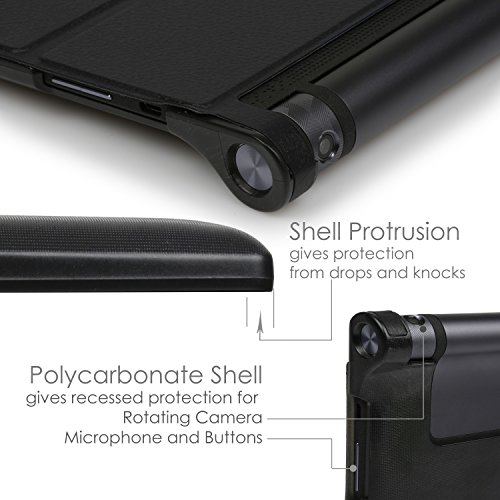 Forefront Cases® Lenovo Yoga Tablet 3 Pro 25,6 cm (10,1 Zoll QHD) Convertible Tablet-PC / Yoga Tab 3 Pro YT3-X90 10.1 Leder Hülle Schutzhülle Tasche Smart Case Cover Stand – Ultra Slim Lightweight mit vollem Geräteschutz – inkl. Eingabestift - 7