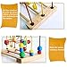 Baby Toddler Wooden Toys Mini Around Wooden Beads Maze Enlightenment Educational Toys Game Bauble -- Develop hand-eye coordination
