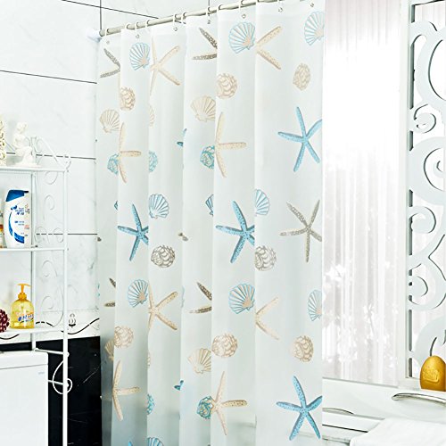 ESHOO Wasser Abweisend Stoff Blume Gedruckt Hotel Home Badezimmer Duschvorhang 180×180 cm - 2
