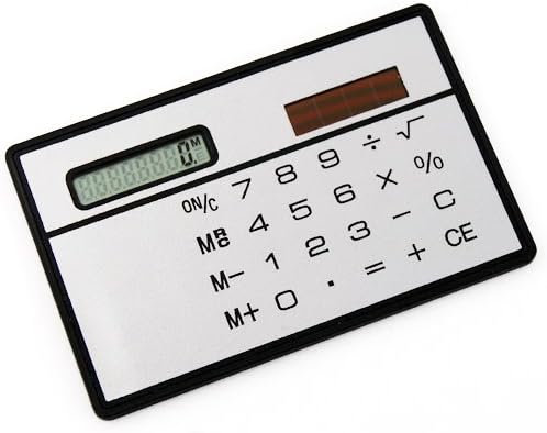 Veroda Mini Powered Credit Card Size Compact Solar Calculator