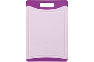 MAXXGOODS Planche à découper antibactérienne, 29 x 20 x 0,8 cm, violet, réversible - Planches à découper originales de Gerti Gundel
