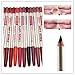 CINEEN 12 Various Colours Lip Liner Set Waterproof Lipstick Lip Liner Pencil Long Lasting Lipliner Pencil Set with Lid