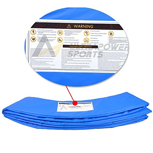 Trampolinzubehör Ersatznetz Sicherheitsnetz oder Federabdeckung für Trampolin 244cm – 6Stangen 305cm – 6Stangen 305cm – 8Stangen 366cm – 8Stangen 396cm – 8Stangen 430cm – 8Stangen,180cm Höhe Trampolinnetz,blau PVC – UV beständige Randschutz Randabdeckung - 2
