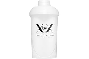 XbyX Shaker 600ml | Protein Shaker mit Sieb und Messskala | BPA-frei | Auslaufsicherer Drehverschluss | Spülmaschinenfest für einfache Reinigung | Keine Weichmacher | Festes Gehäuse