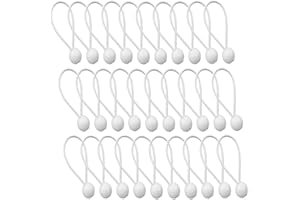 ASTARFAVOR 30 Piezas Cuerda elástica con Bola,Tensores Elásticos, Tensor de Goma, Tensor de Lona,200mm, para pabellones, Tiendas de campaña, toldos, Banderas, Camping